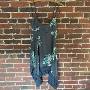 Free People Faded Bloom Mini Dress in Black Combo, NWT, size Small